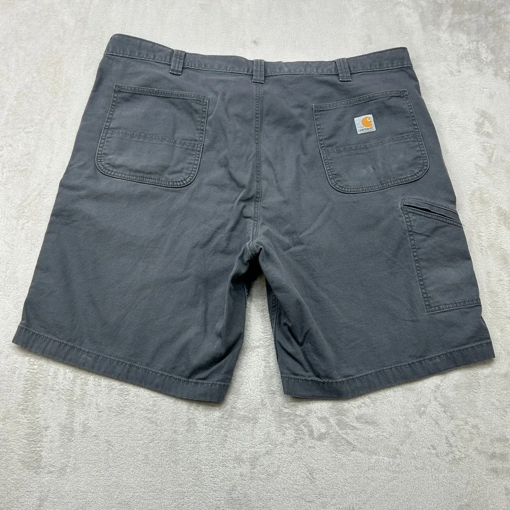 Carhartt Work Shorts Mens 44 Grey Rugged Flex Relaxed Fit Canvas 10